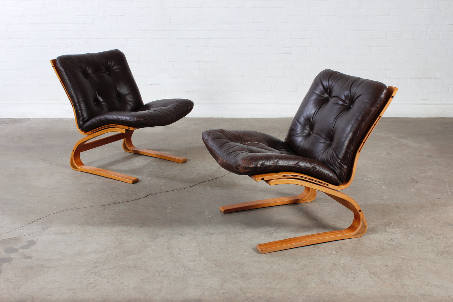 Vintage 2er Set Teak Kengu Chair Sessel Rybo Rykken 60er