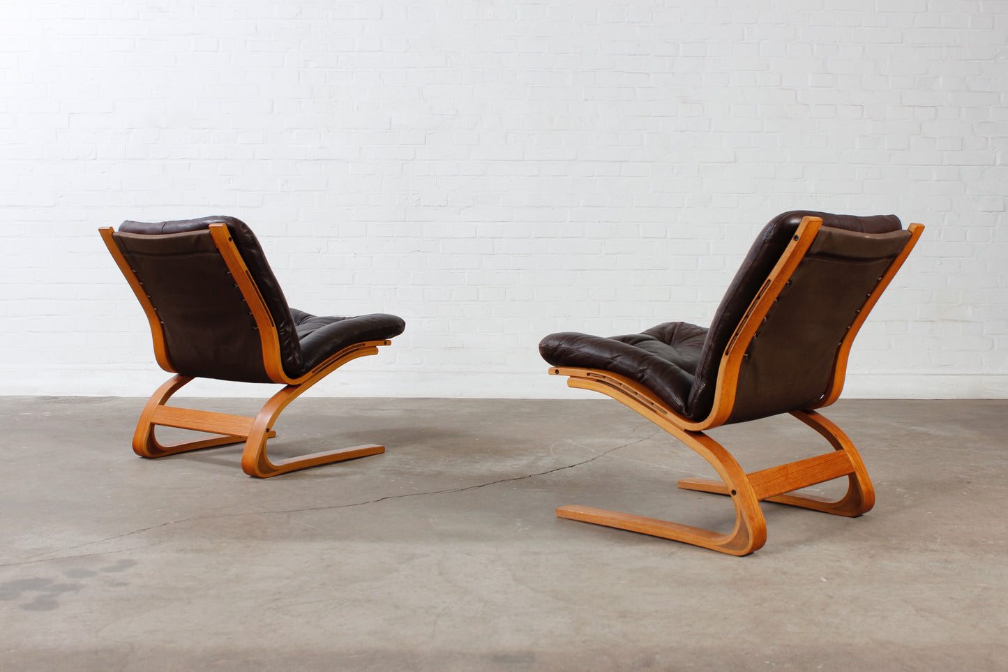 Vintage 2er Set Teak Kengu Chair Sessel Rybo Rykken 60er