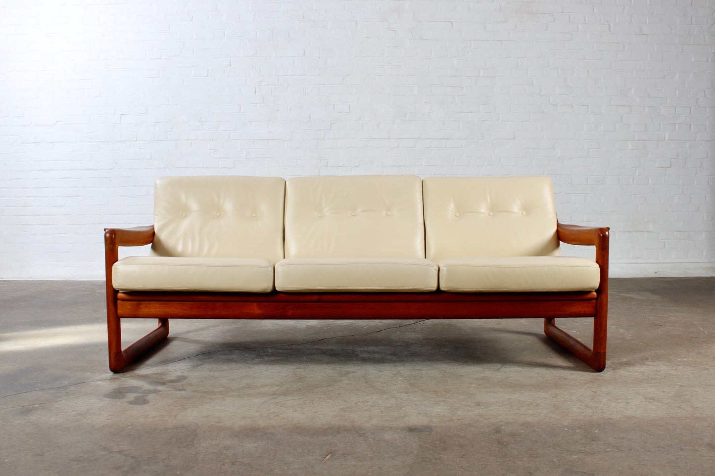 Vintage Teak 3er Sofa Danish Mid Century Design 70er Scandi