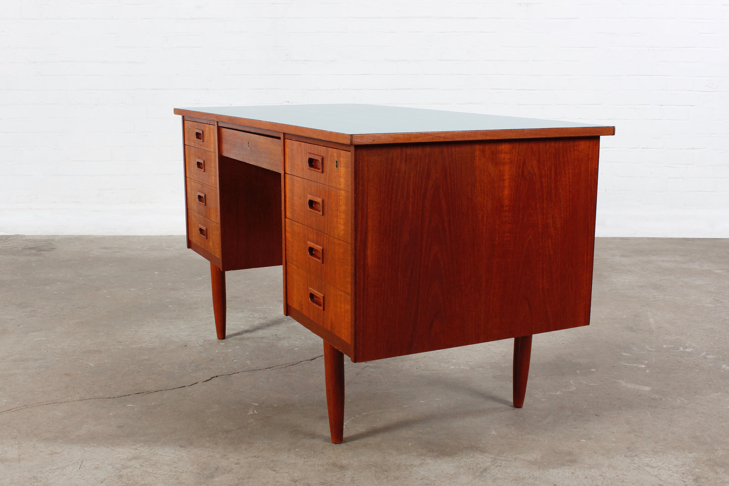 Vintage Teak Schreibtisch Danish Mid Century Design 60er 70er
