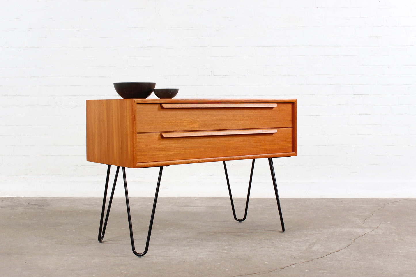 Vintage Teakholz Kommode Sideboard mcm hairpins 60er 70er Jahre