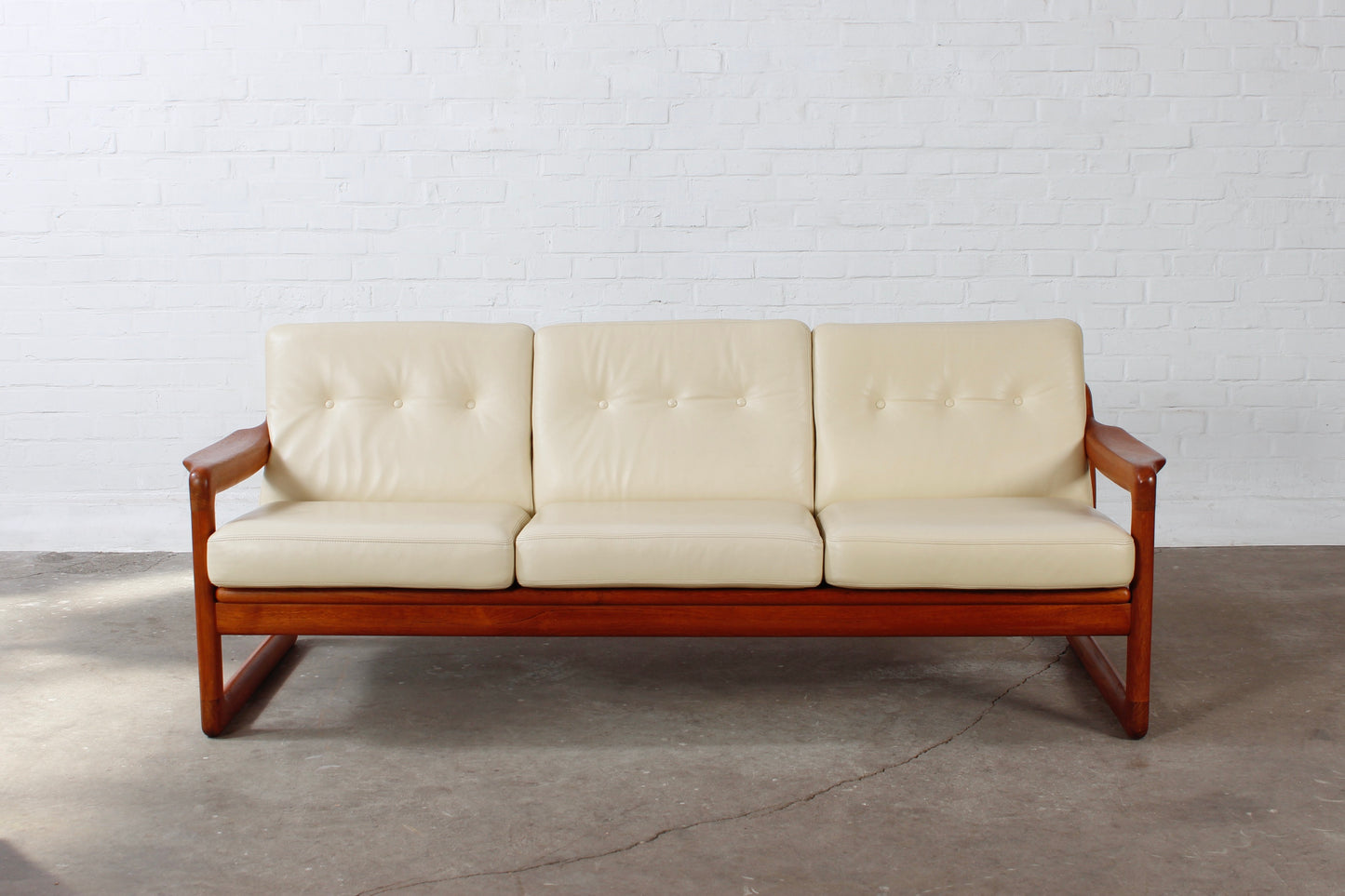 Vintage Teak 3er Sofa Danish Mid Century Design 70er Scandi
