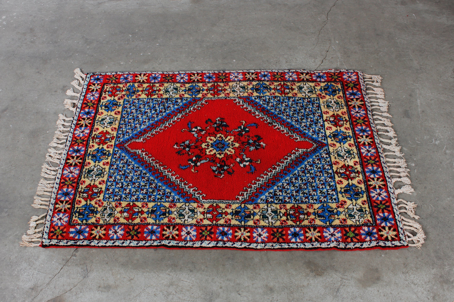 Vintage Berber Teppich Marokko Mid Century Design 60er 70er
