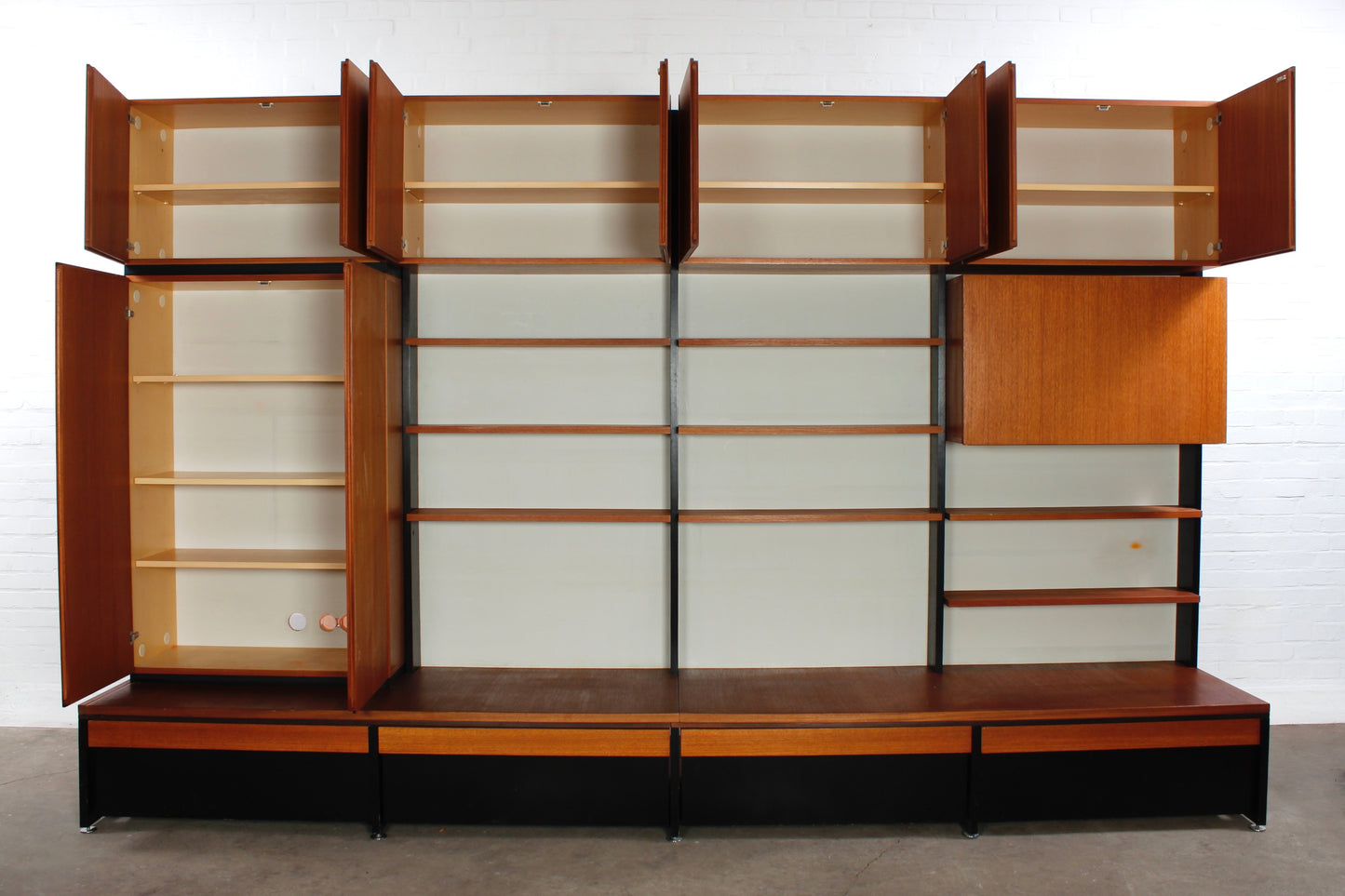 Vintage Teak Behr Schrankwand Mid Century Design 60er 70er