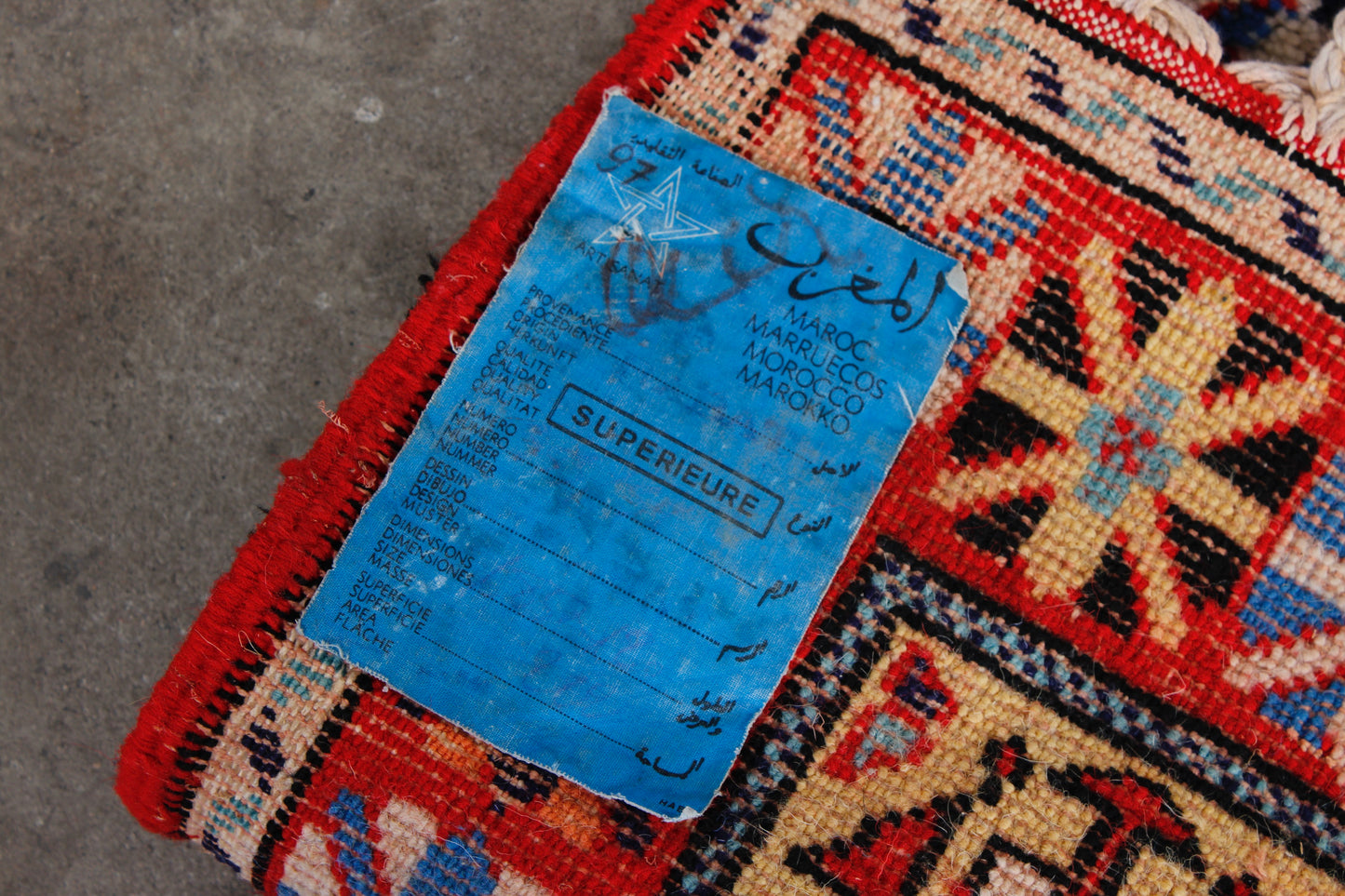 Vintage Berber Teppich Marokko Mid Century Design 60er 70er
