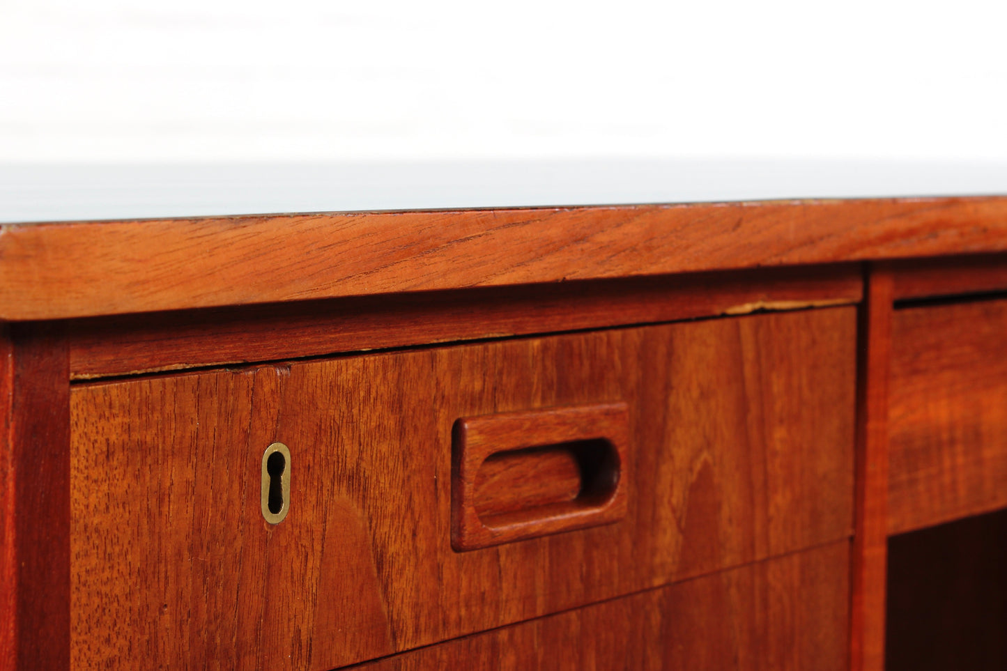 Vintage Teak Schreibtisch Danish Mid Century Design 60er 70er