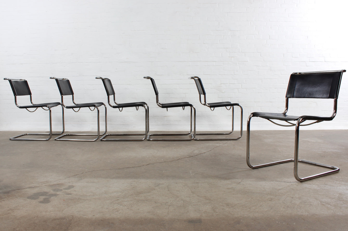 6er Satz Thonet Freischwinger S33 von Mart Stam