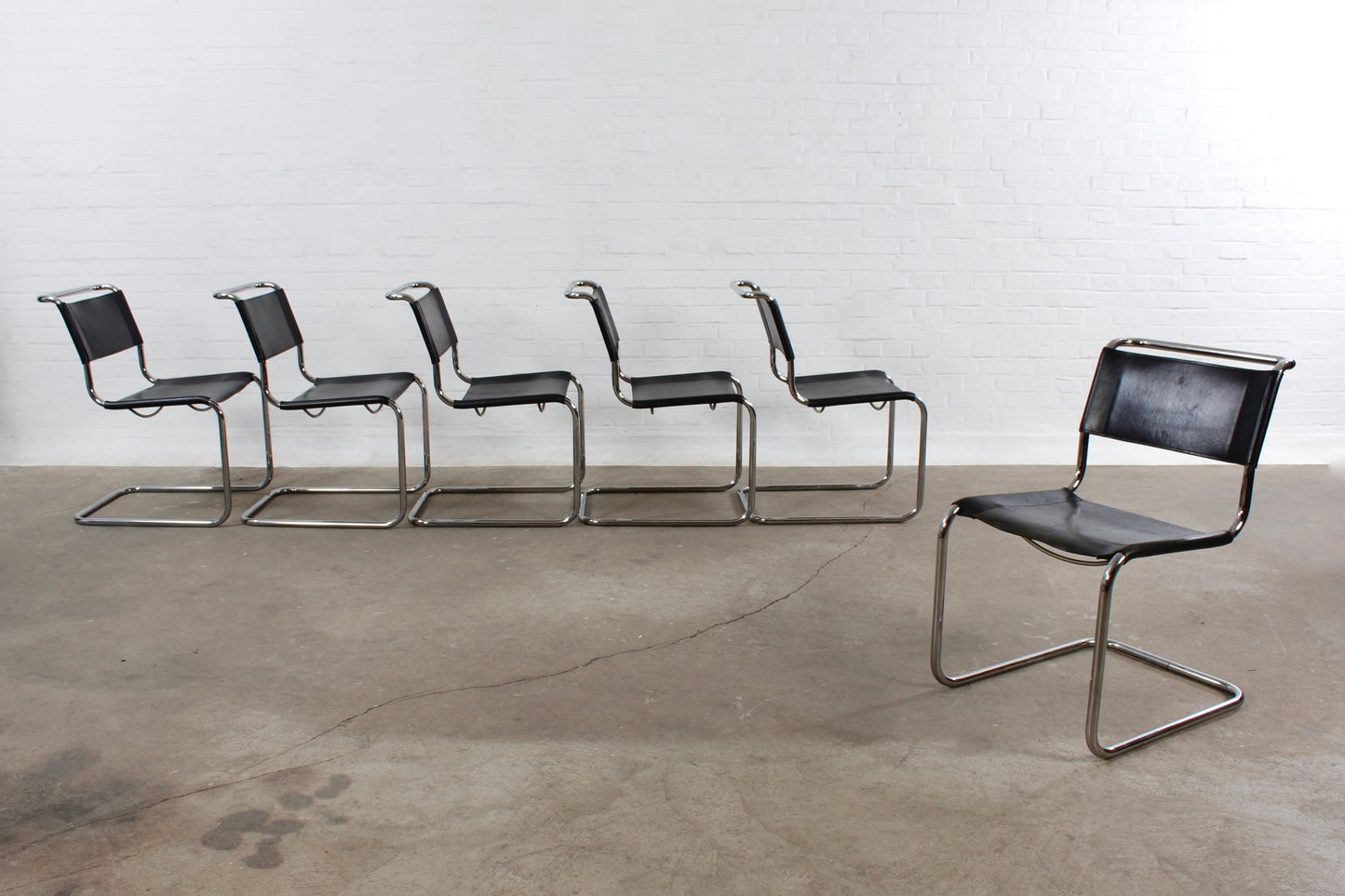 6er Satz Thonet Freischwinger S33 von Mart Stam