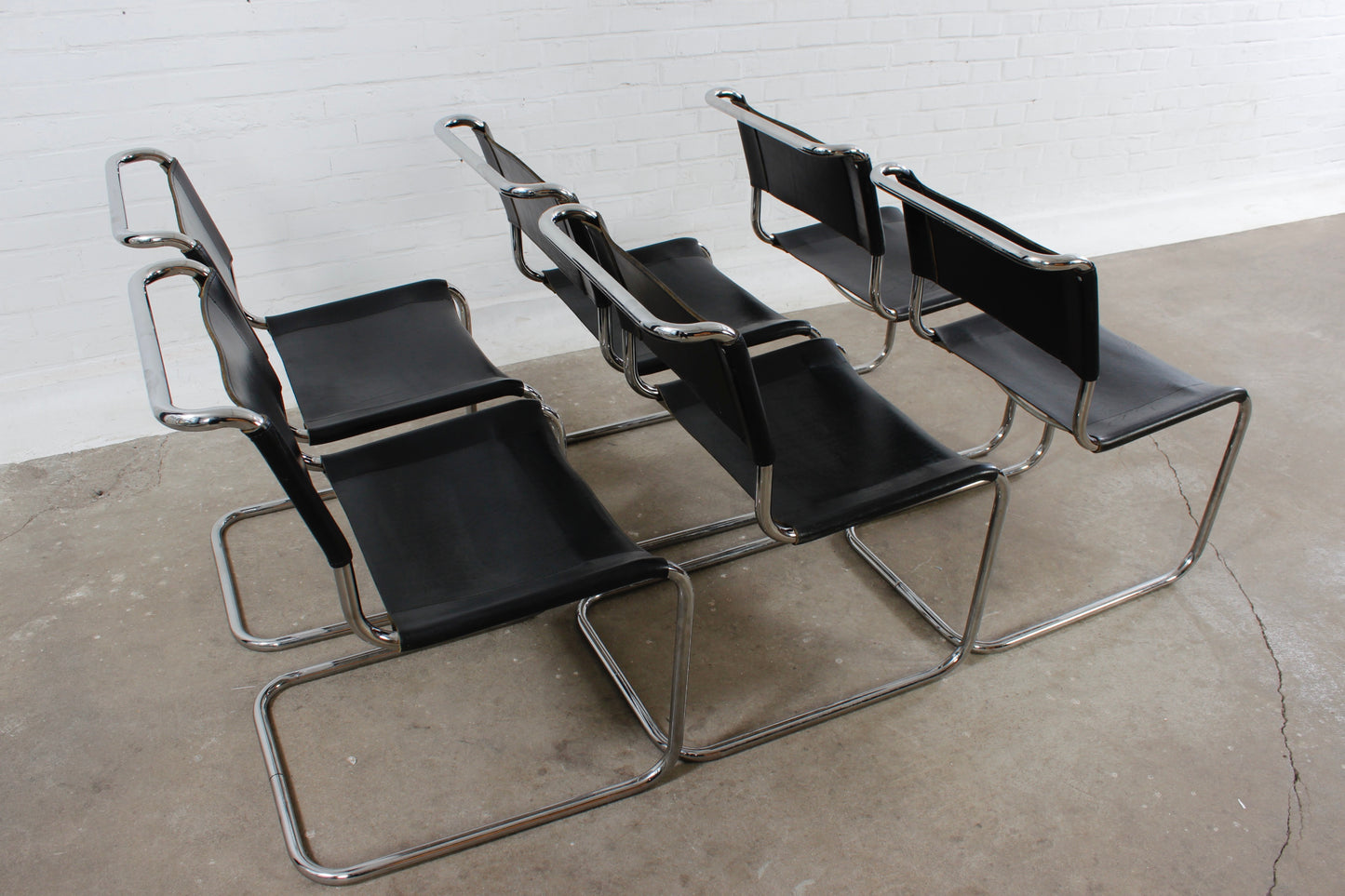 6er Satz Thonet Freischwinger S33 von Mart Stam