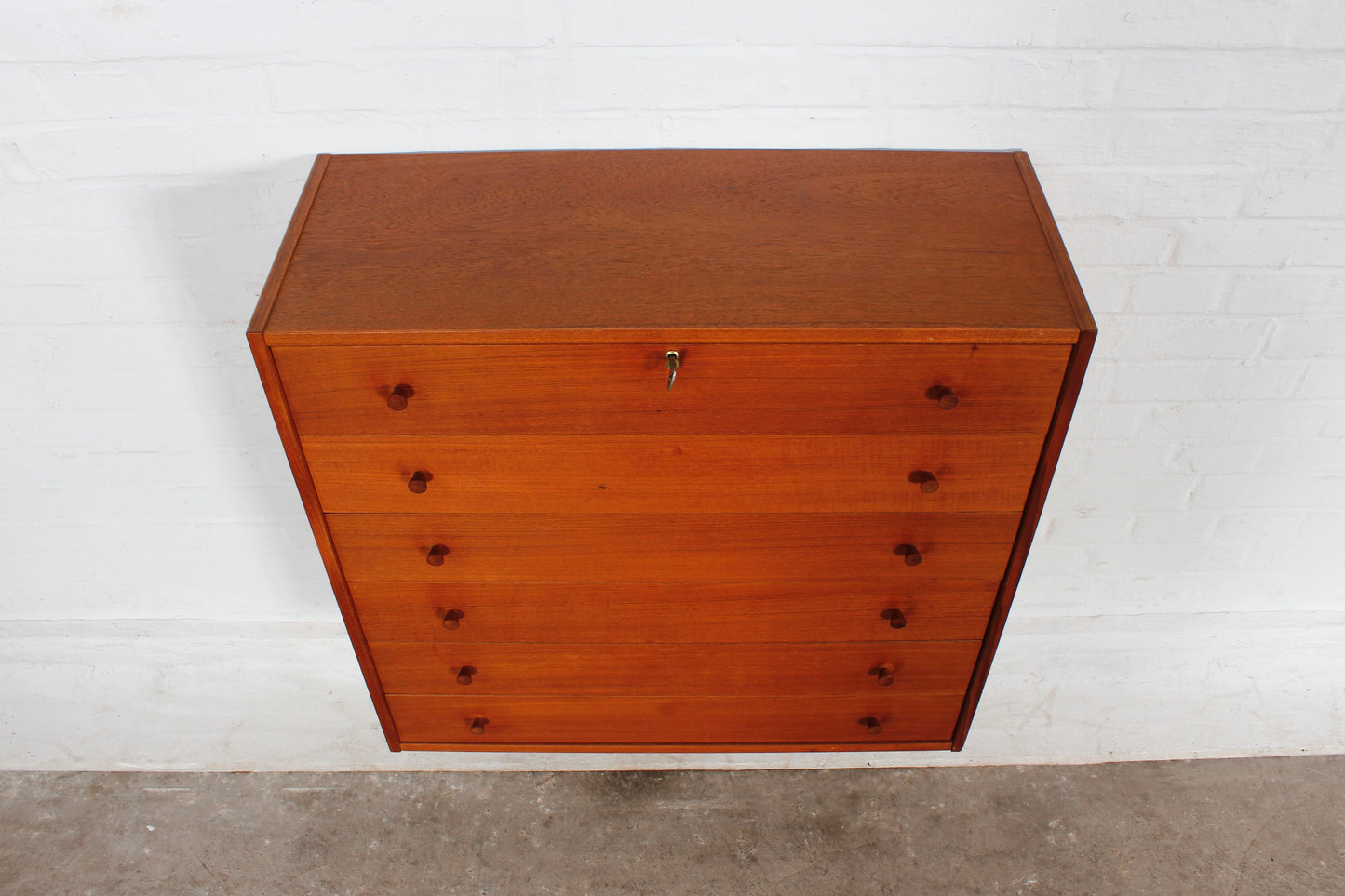 Vintage Teak Wandschrank Kommode Schubladenschrank 60er 70er