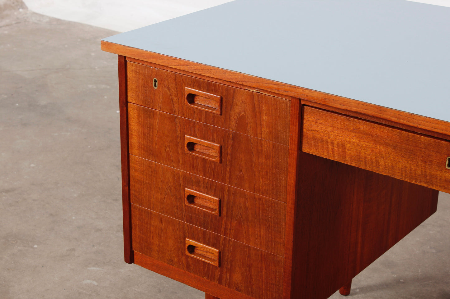 Vintage Teak Schreibtisch Danish Mid Century Design 60er 70er