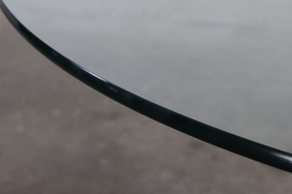 Moderner Esstisch aus Glas von P. Draenert 80er Vintage chrom