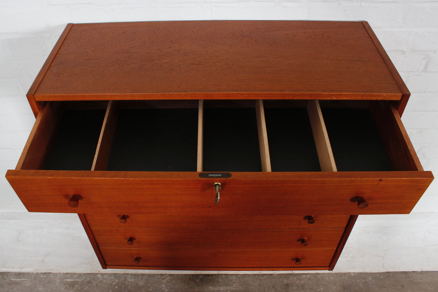 Vintage Teak Wandschrank Kommode Schubladenschrank 60er 70er