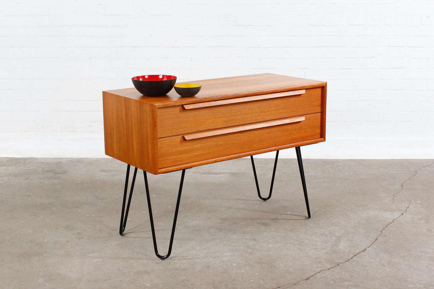 Vintage Teakholz Kommode Sideboard mcm hairpins 60er 70er Jahre