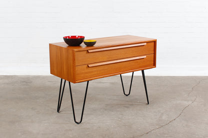 Vintage Teakholz Kommode Sideboard mcm hairpins 60er 70er Jahre