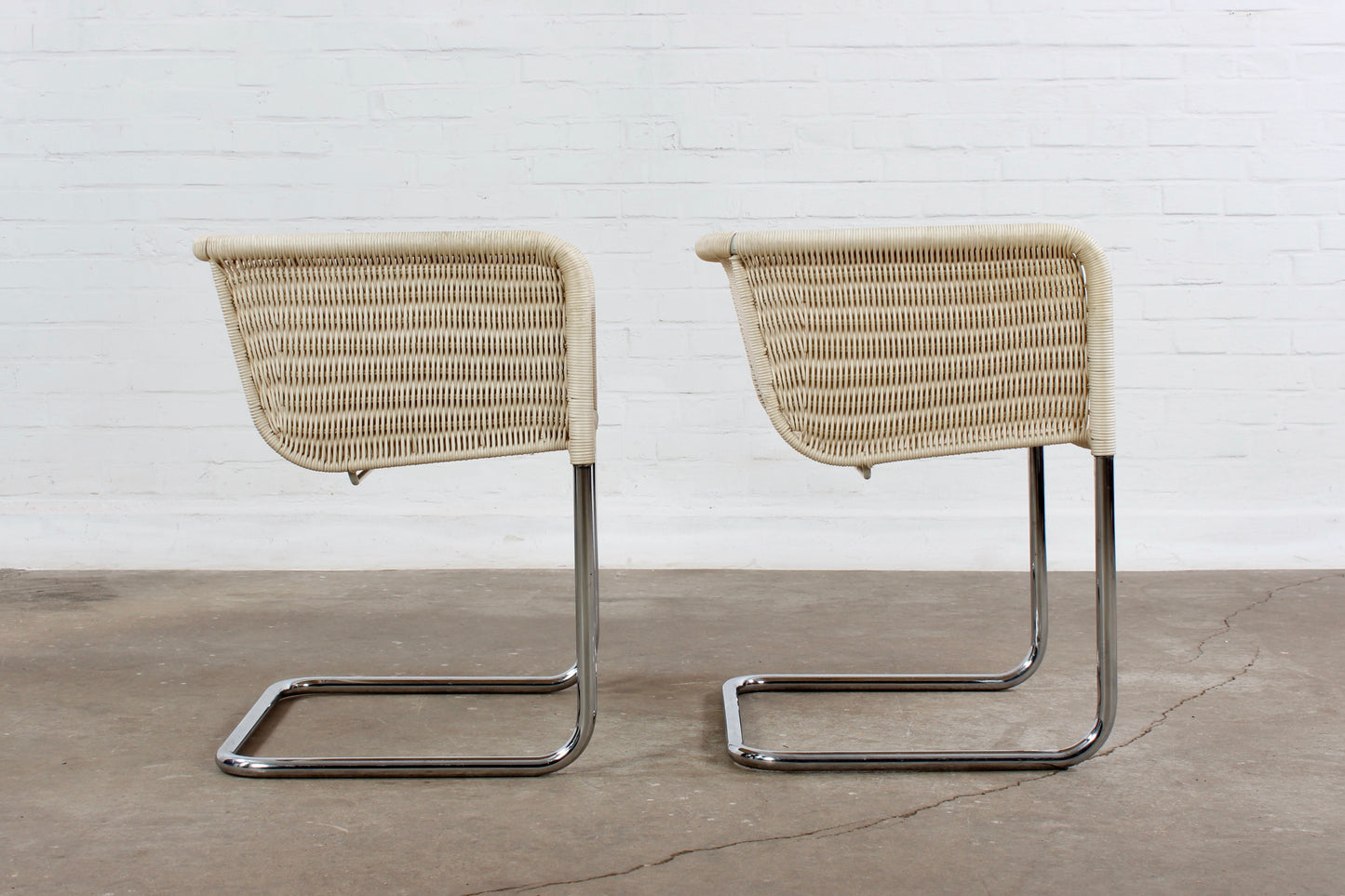 2er Set Tecta D44 Freischwinger Sessel Vintage design Bauhaus