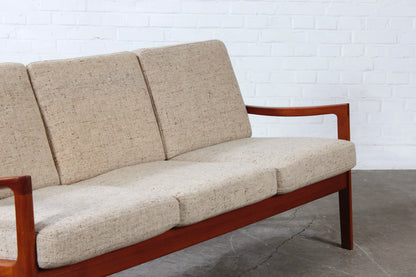 Vintage Teak Sofa Ole Wanscher Danish Design Mid Century