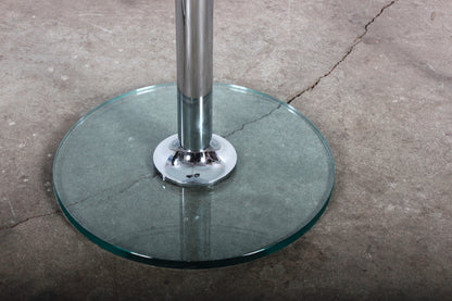 Moderner Esstisch aus Glas von P. Draenert 80er Vintage chrom