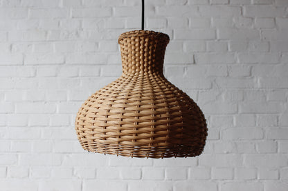 Vintage Korbgeflecht Lampe Danish Boho Scandi Mid Century