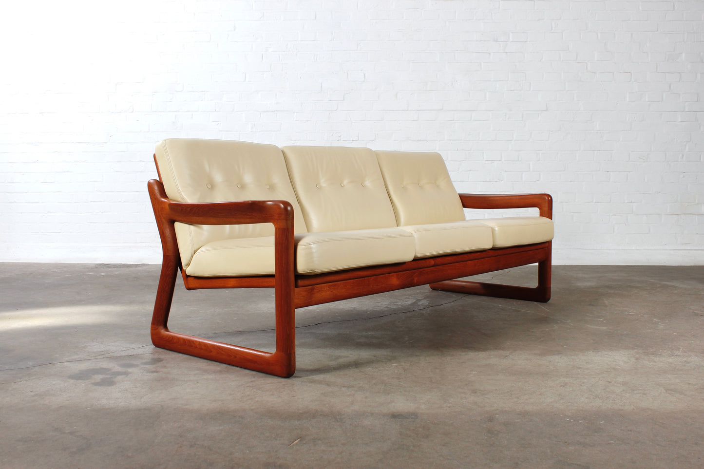 Vintage Teak 3er Sofa Danish Mid Century Design 70er Scandi
