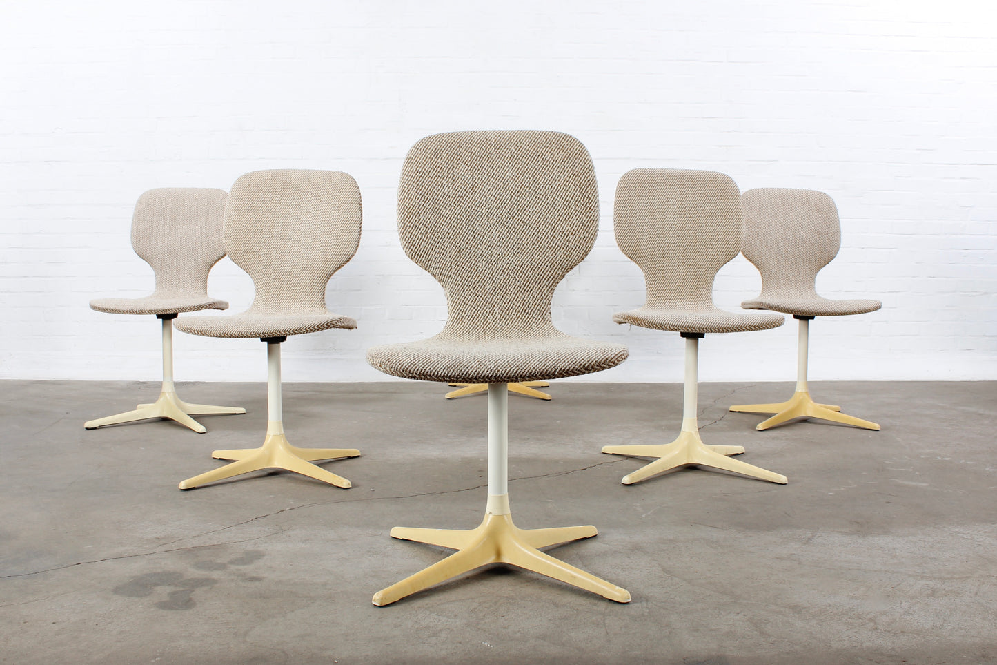 6er Set Vintage Esszimmer Drehstühle Tacke 60er Retro