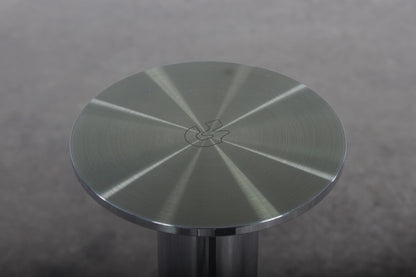 Moderner Esstisch aus Glas von P. Draenert 80er Vintage chrom