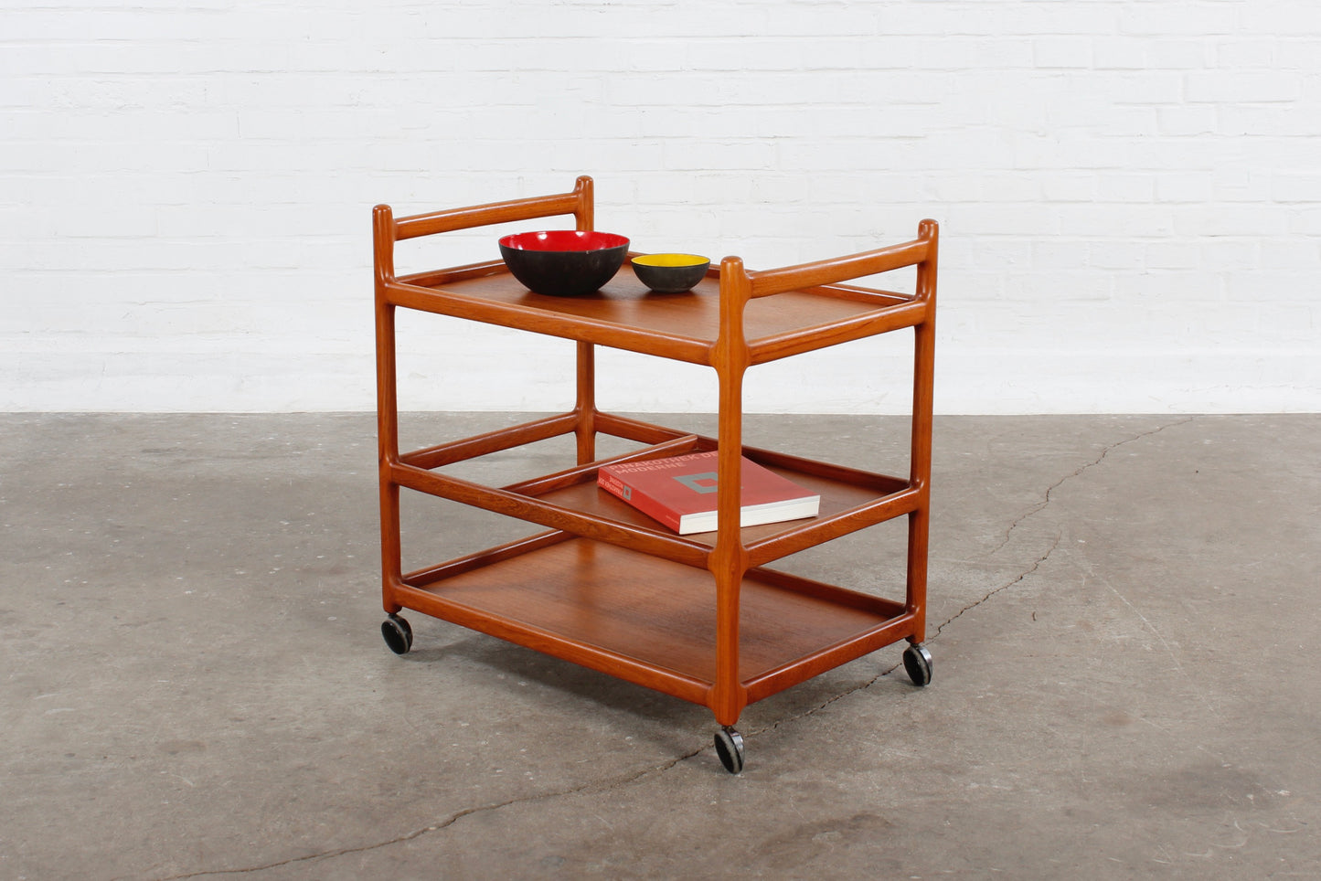 Dänischer Servierwagen aus Teak von Johannes Andersen Trolley