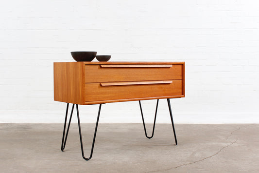Vintage Teakholz Kommode Sideboard mcm hairpins 60er 70er Jahre