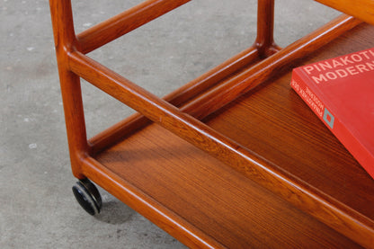 Dänischer Servierwagen aus Teak von Johannes Andersen Trolley