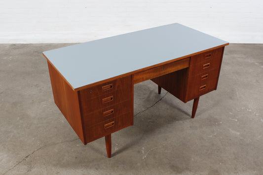 Vintage Teak Schreibtisch Danish Mid Century Design 60er 70er