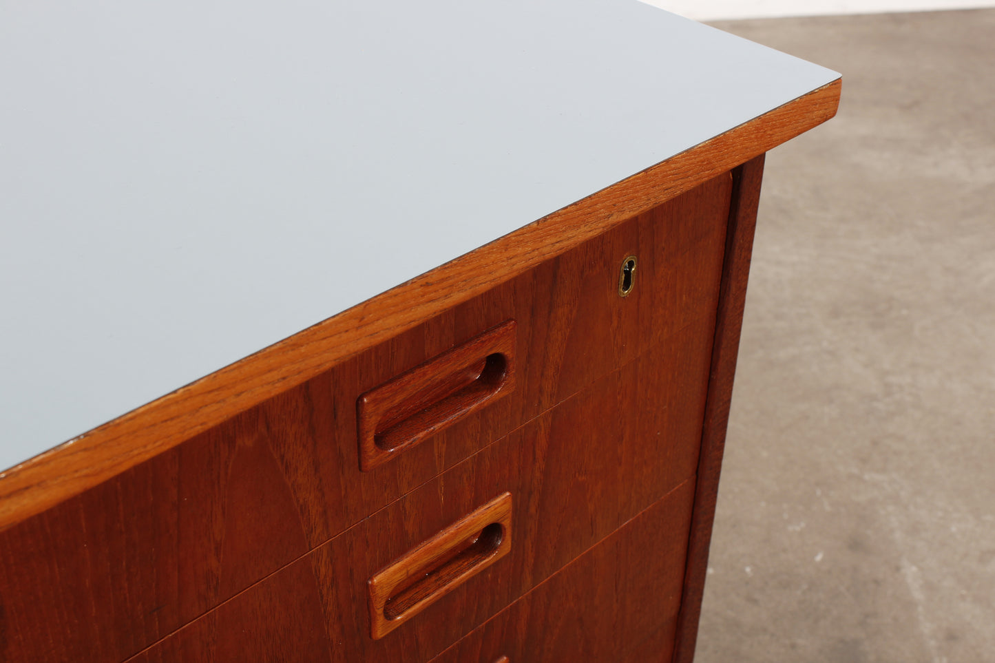 Vintage Teak Schreibtisch Danish Mid Century Design 60er 70er