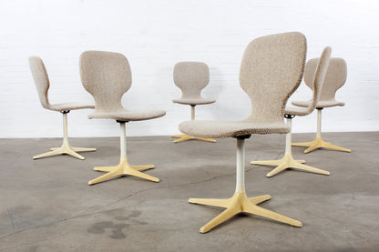 6er Set Vintage Esszimmer Drehstühle Tacke 60er Retro