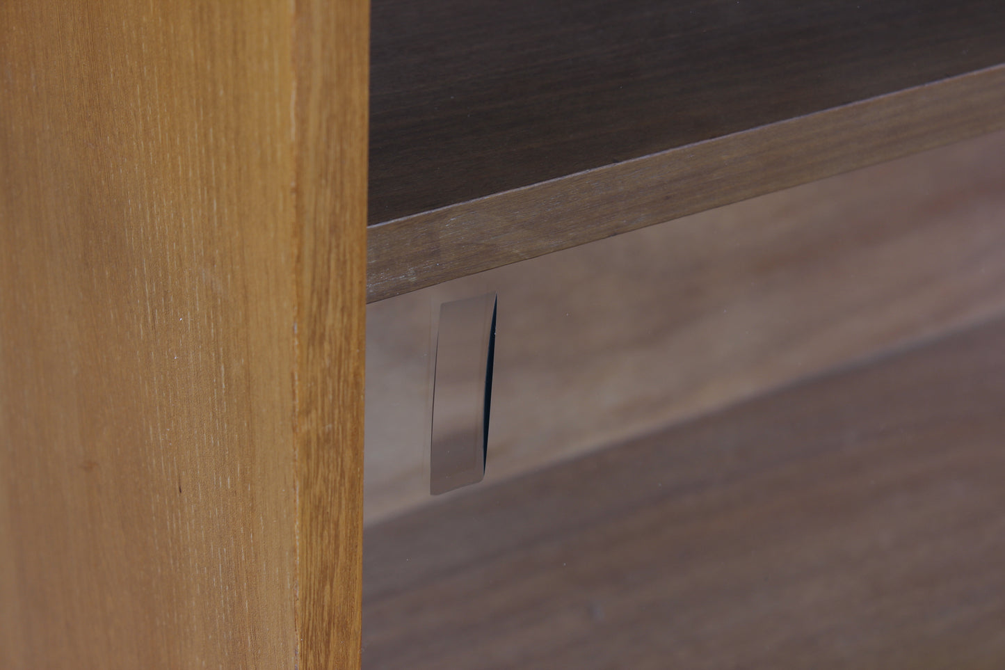 XXL Vintage Nussbaum Vitrine 60er 70er Jahre Kommode