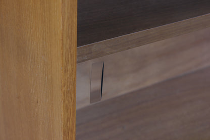 XXL Vintage Nussbaum Vitrine 60er 70er Jahre Kommode