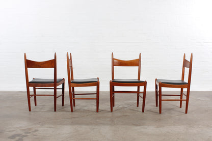 4er Set Teak Stühle von Vestervig Eriksen danish design Vintage