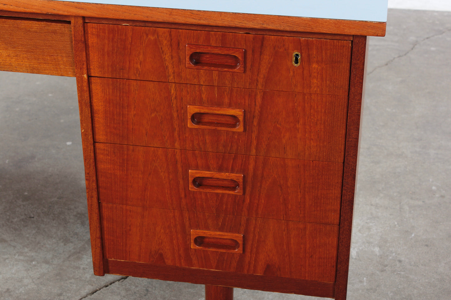 Vintage Teak Schreibtisch Danish Mid Century Design 60er 70er