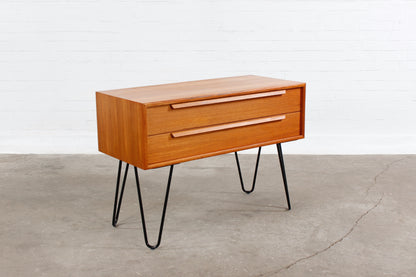 Vintage Teakholz Kommode Sideboard mcm hairpins 60er 70er Jahre