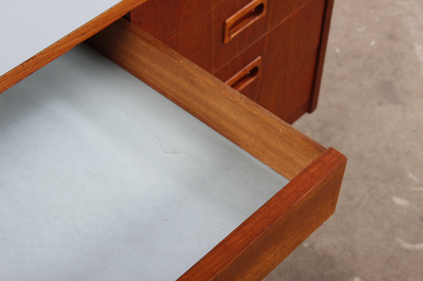 Vintage Teak Schreibtisch Danish Mid Century Design 60er 70er