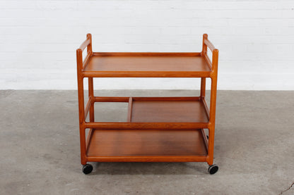 Dänischer Servierwagen aus Teak von Johannes Andersen Trolley