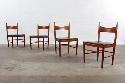 4er Set Teak Stühle von Vestervig Eriksen danish design Vintage
