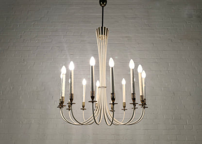 14 flammiger Messing Kronleuchter