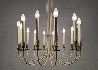 14 flammiger Messing Kronleuchter