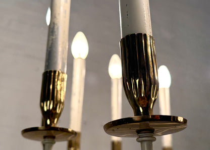 14 flammiger Messing Kronleuchter