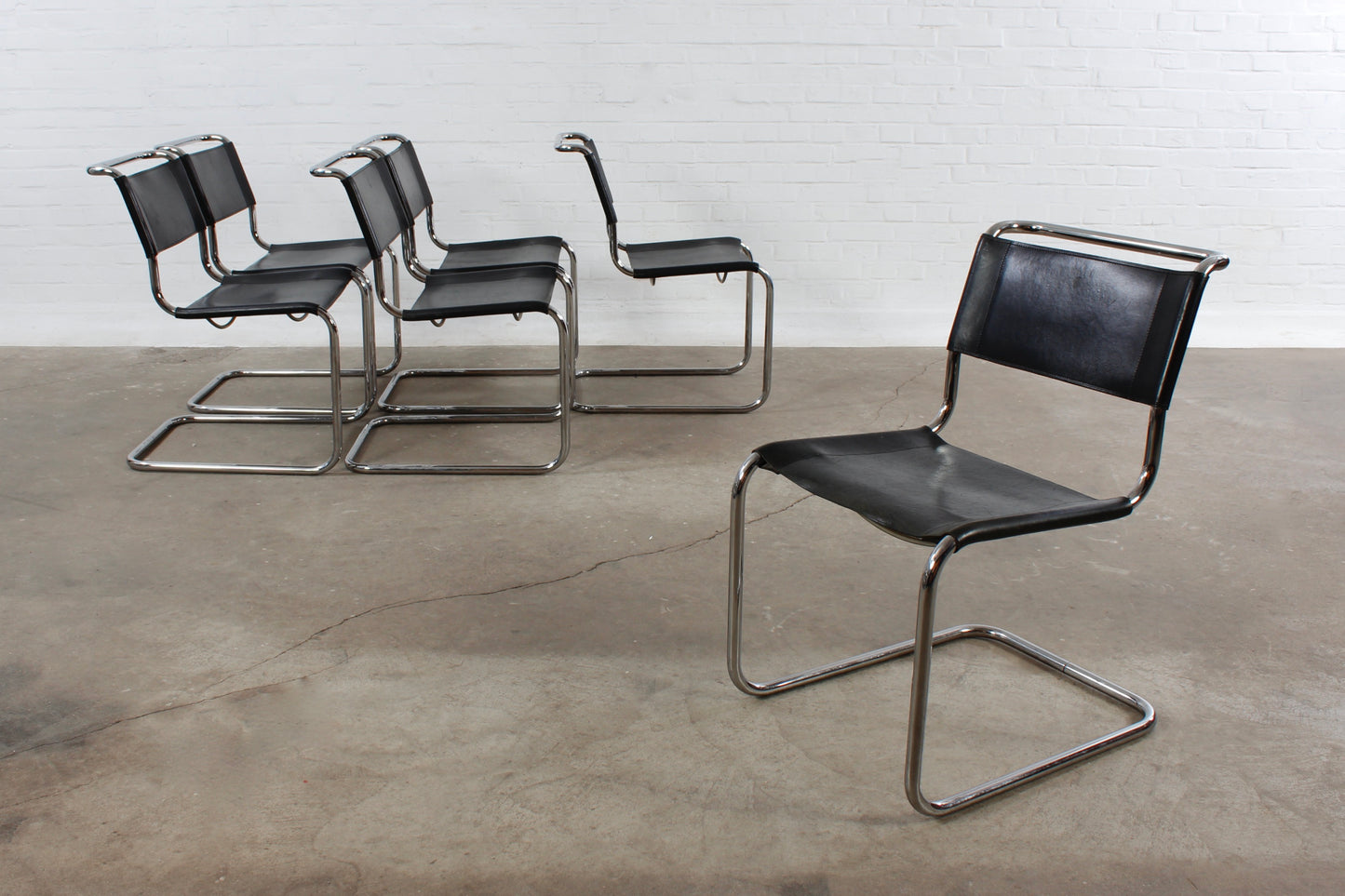 6er Satz Thonet Freischwinger S33 von Mart Stam