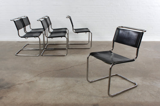 6er Satz Thonet Freischwinger S33 von Mart Stam