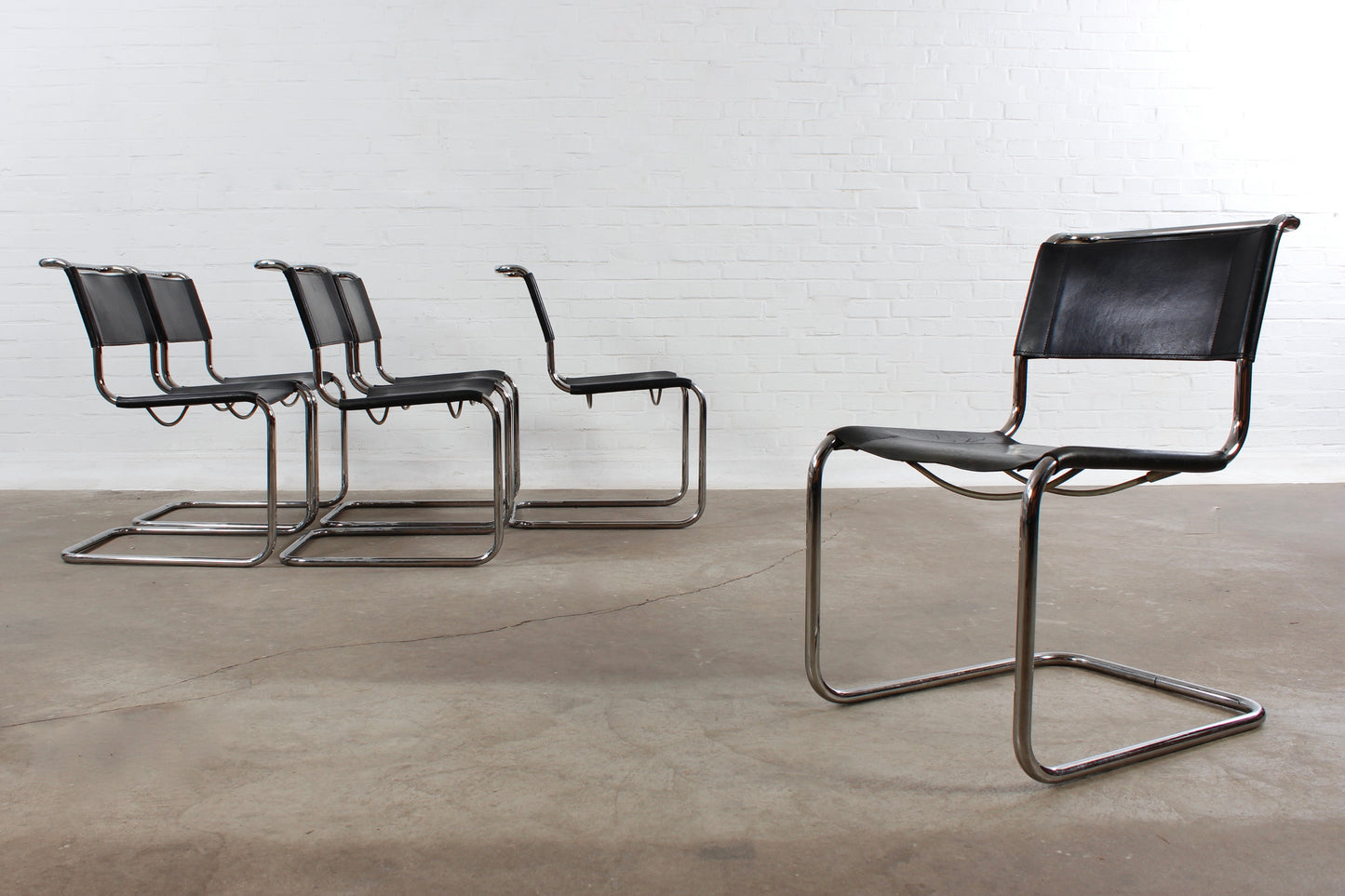 6er Satz Thonet Freischwinger S33 von Mart Stam