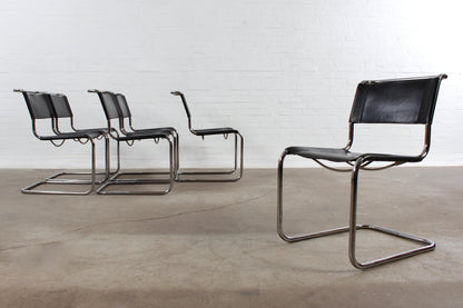 6er Satz Thonet Freischwinger S33 von Mart Stam