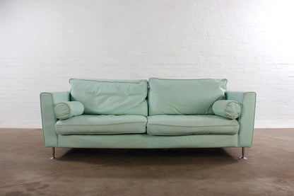 Modernes minigrünes Ledersofa