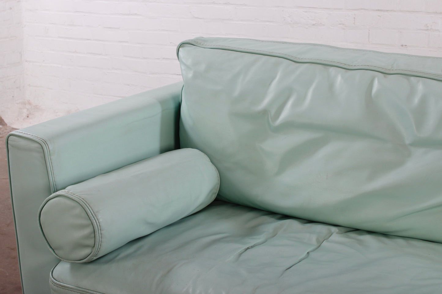 Modernes minigrünes Ledersofa