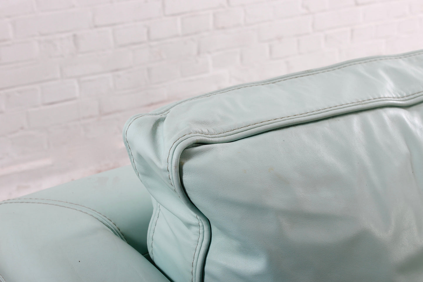 Modernes minigrünes Ledersofa